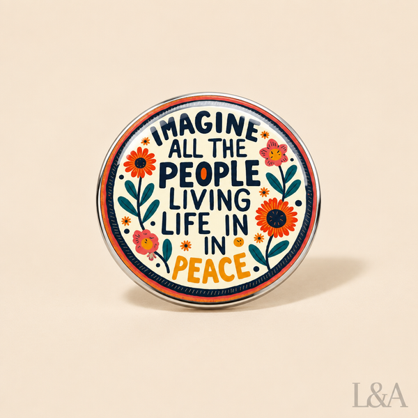 Peace Sign Brooch Pin