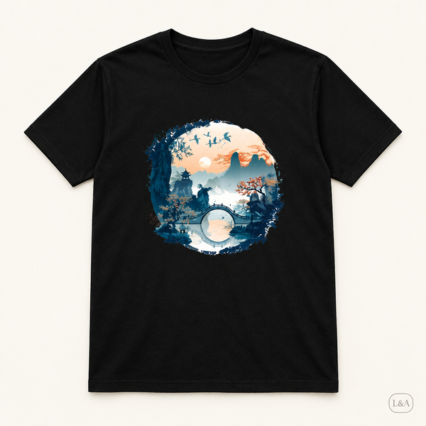 Traditional Landscape Print Tee