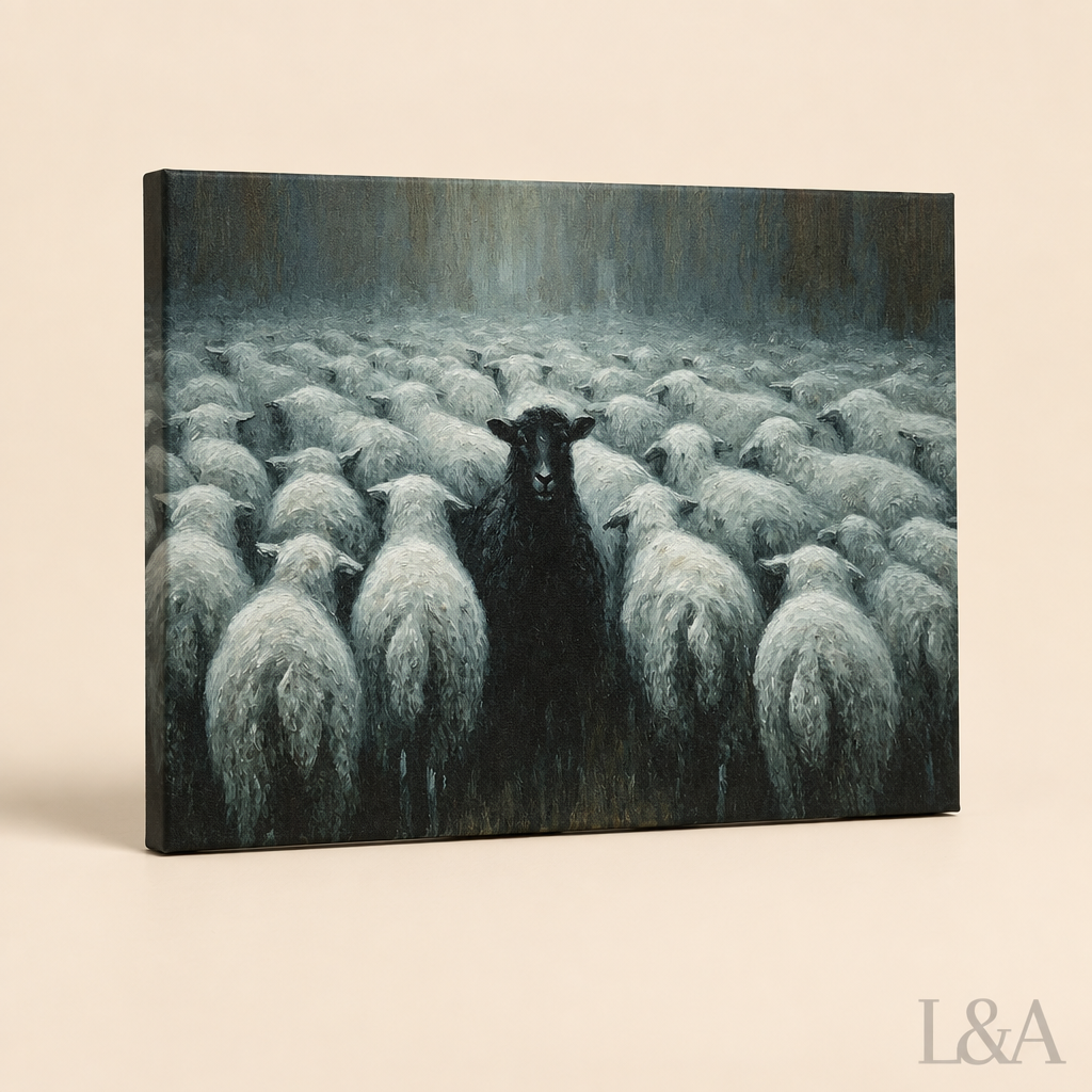 Black Sheep Canvas Art Print